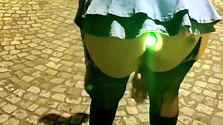 I’m Walking Around Paris in a Micro Skirt with an Anal Plug, Right in Front of the Eiffel Tower