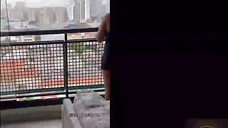 My neighbor banged me on the balcony with everyone witnessing. I went to my neighbor's room to ask for a contraption, and when I got there, I eyed his succulent good-sized fuck-stick, I couldn't fight back. We torn up on the balcony and the cheating just