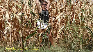 Pee in a corn field