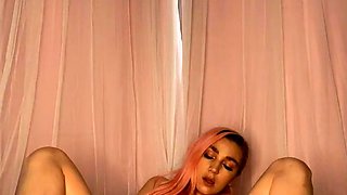 Hot blonde with big boobs solo