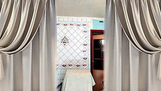 Hot Housewife Lukerya in the Kitchen After a Shower