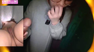 Fragile Heiress Heat as the Natural Rich Beauty Offers Warm Mouth Support Inside a Risky Temporary Booth