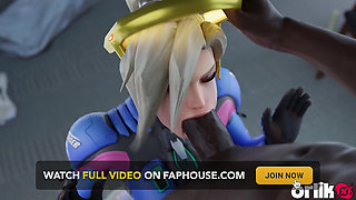 Mercy's Romantic Dinner Gone Wrong - BBC Ruins Her Ass - 3D Overwatchanimation