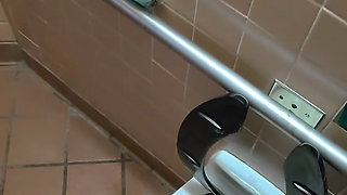 Caught Public Restroom and Sloppy Seconds with Wife
