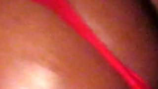Dirty Diana Gets Her Favorite Red Panties Pulled to the Side