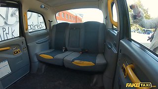 Fake taxi - jumpy passenger is calmed by my hardcore Big Cock in her labia