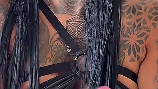 Hot Handjob with Latex Gloves