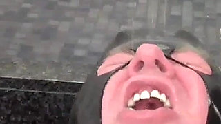 Golden Shower in Masked Face and Mouth