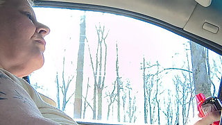 Masterbation in Car Driver Seat