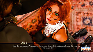 Sisters in Sin Gameplay Part 12 - Lust Performs the Sexual Ritual with Esther in the Library