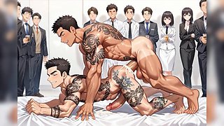 Gay Group Hardcore Orgy Cum