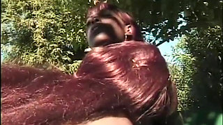 Big boobs black lesbians pussy licking fingering in the garden