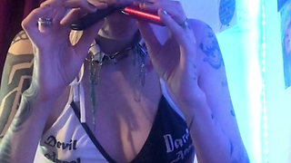 Coughing Fetish Cough Whilst Vaping Naked