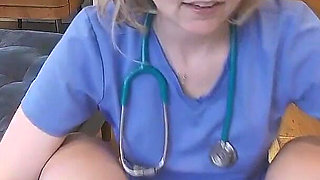 Home Health Nurse Helps Patient Cum