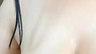 Sexy Student in Mini Skirt, Heels and Knee-high Socks Fucks Herself on Live Cam