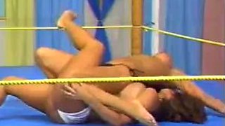 Hot girls wrestling in the ring
