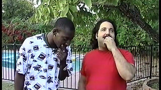 Black beauty will do anything to satisfy Ron Jeremy and his black friend