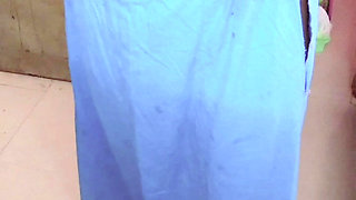 Desi Tamil Wife Renu Wet Nude Body Towel Dry & Slow Saree Dressing Tease! Indianhotwifex