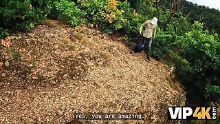 Vip4k. got her a cute suggest and fucked her in the woods