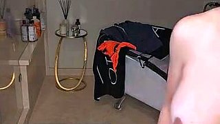 Close up cock jerking solo