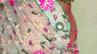 Indian Wife in Wedding Saree Dance Nude Dance Clear Voice in Hindi