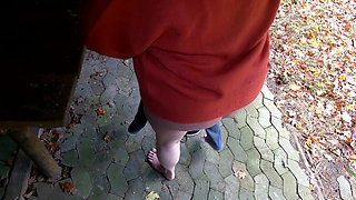 Take off You Pants - Punishing Her Pussy with Fir Branch