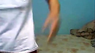 Filipina babe reveals big boobs and pussy on Skype