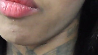 Ebony teen banana eating!
