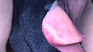 Stranger Cums Hard Inside Her Panties Under Skirt on Subway Train