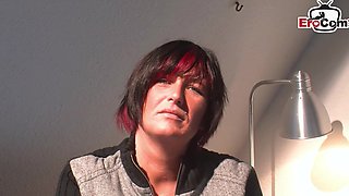 German housewife tries first amateur casting