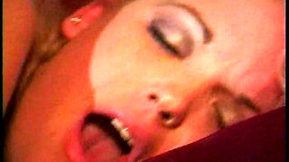 Blonde doll wrecked in doggystyle before a facial