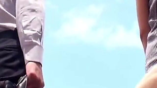 Crowded Bus Tension, Young Wife Stays Still as a Risky Moment Unfolds Beside Her Husband - Scene 2