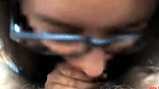 Teen Latina Babe Gives a Quick Blowjob Before School