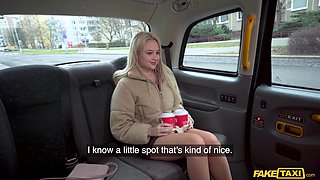 Jesse Ames' Steamy Blonde Heat in a Forbidden Taxi Rush