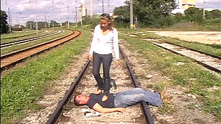 Railway tracks trampling