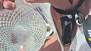 Stewardess Sneakers Bukkake POV Cuckold