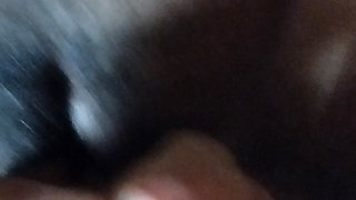 Making Auntie's pussy wet by fingering it.