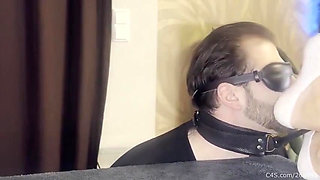 Blindfolded Foot Slave on a Leash - Smelly Socks Domination Part 1
