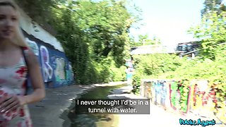 Blonde Tunnel Passion with Sophia Grace in Cock Heat