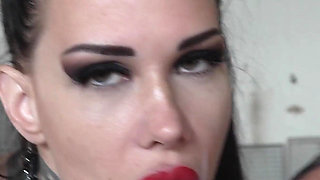 Human Ashtray for Femdom Has to Be Present in the Hall