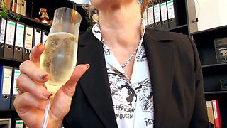 Mature couple fucking in the office