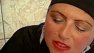 My Friend Went Crazy Over a Sexy Muslim Jumpsuit; He Cut a Hole in the Wet Part and Stuck His Penis in It