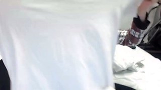 Busty Brunette Goes Solo in Lingerie