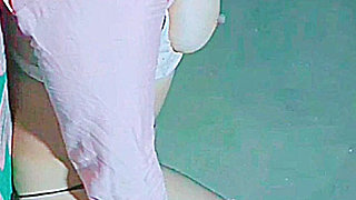 This girl sees her best friend kissing her lover in front of her. He enjoys it. Her gets wet. She rubbed her