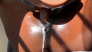 Creamy Huge Dildo Fuck