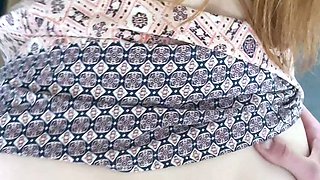 Blue eyed redhead amateur babe fucking pov