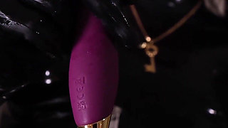 Latex Mistress Sounding and Milking Her Chastity Slave