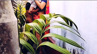 Busty Blonde MILF Bhabi Offers Her Perfect Curves To Her Handsome Devar in outside