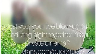 Belly Button And Blow Up Doll - Hose Bracelet In Anal, Deform Belly Inflation In Nature