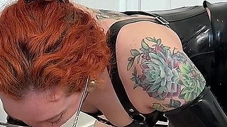 POV Bg Latex Blowjob Ends with Cum Polishing My Boots